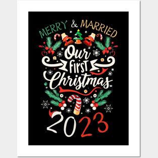 our first Christmas merry and married Posters and Art